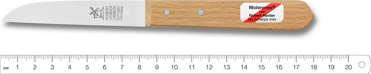 Robert Herder Set van 2x Klassiker Aardappelmes 8,5 cm roestvrij staal met FSC roodbeuken houten heft - Afbeelding 2