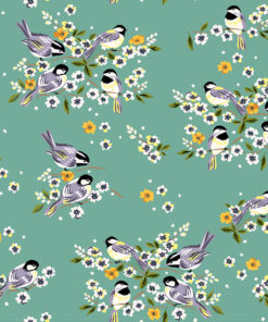 Monaluna Orchard & Grove, Birdies, Turquoise, Organic, GOTS