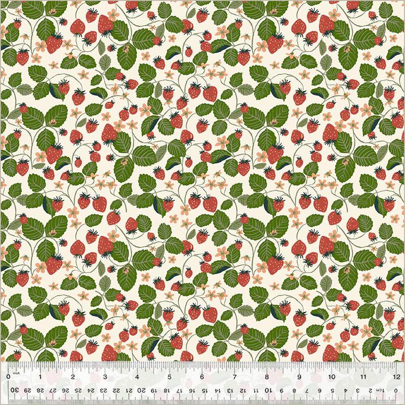 Monaluna Under the Canopy, Strawberry Fields Ivory, Organic GOTS - Afbeelding 2