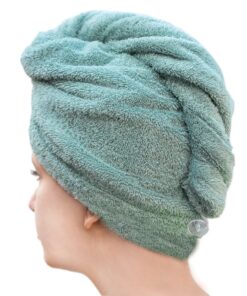 Bo Weevil Haarhanddoek 70x25cm - mineraalgroen