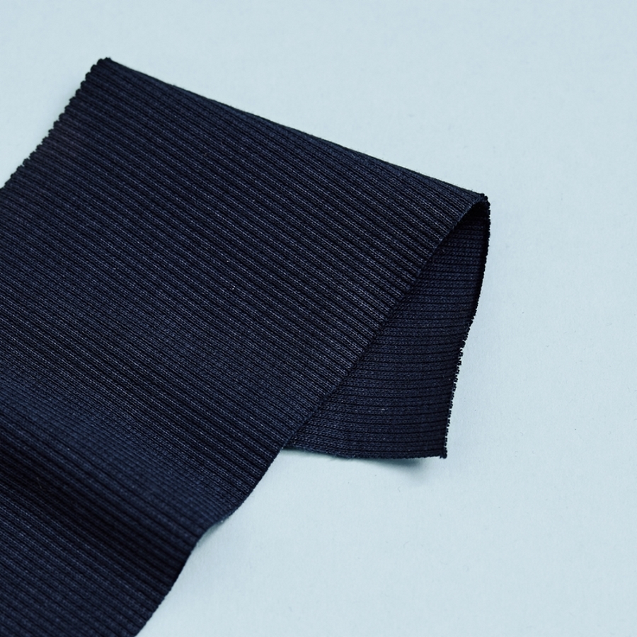 Mind the Maker Organic Ribbing INDIGO NIGHT, boordtricot