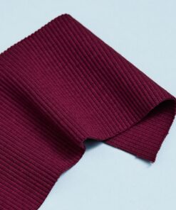 Mind the Maker Organic Ribbing Fuchsia, boordtricot