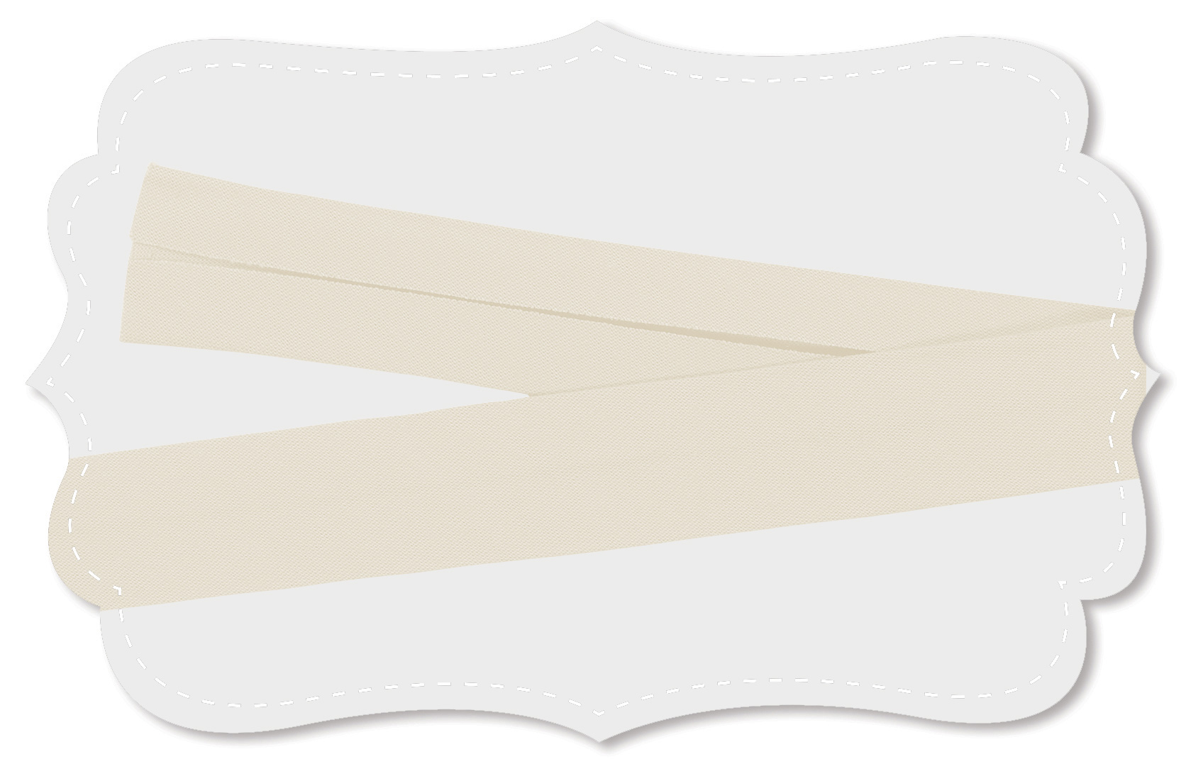 Effen biaisband - bias tape - Fine poplin - uni - nature - 50 meter - Afbeelding 2