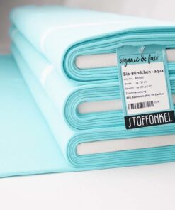 Stoffonkel  Bio-Bündchen aqua (GOTS)