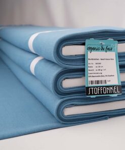 Stoffonkel Organic ribs beach house blue