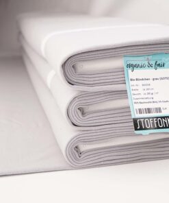 Stoffonkel  Bio-Bündchen grau (GOTS)