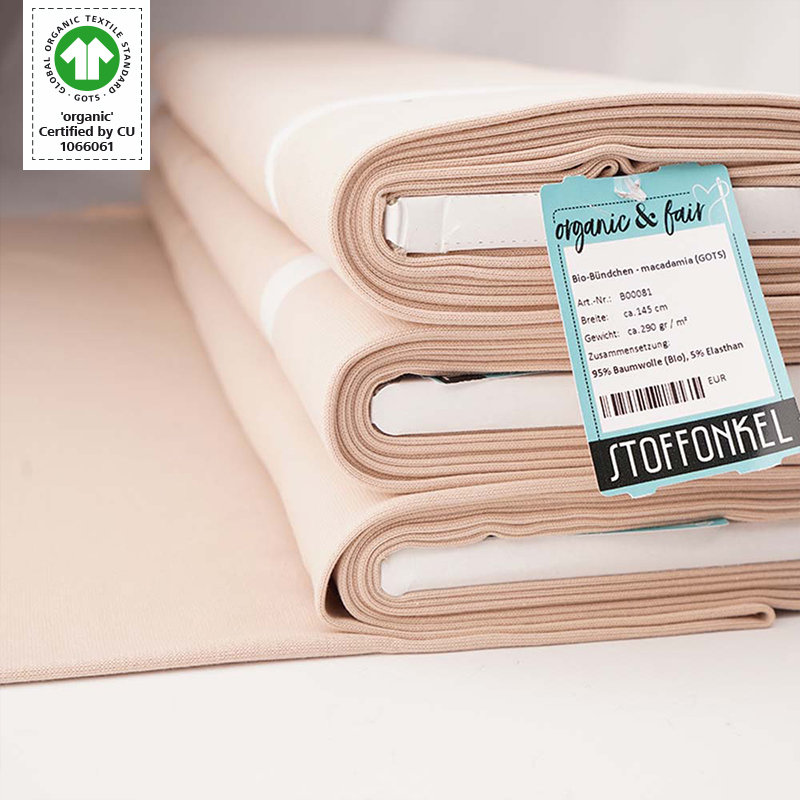 Stoffonkel Bio-Bündchen macadamia (GOTS)