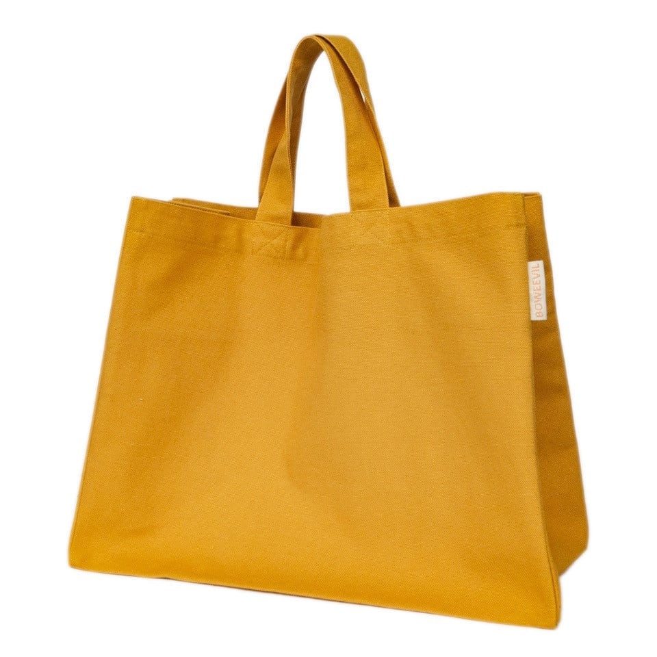 Bo Weevil Canvas handtas (36x28x15cm) - goudgeel