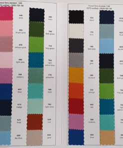 Fabrilogy Farbkarte - Bio French Terry standard and brushed