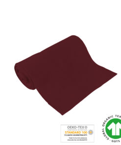 Fabrilogy Dunkel Bordeaux, Boordtricot Bündchen uni – 1150-415