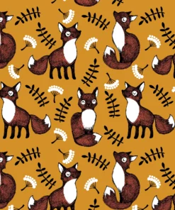 Paapii Nuutti cotton percale, ochre