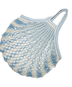 Bo Weevil Nettas met korte hengsels - aqua & wit