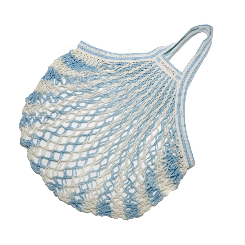 Bo Weevil Nettas met korte hengsels - aqua & wit