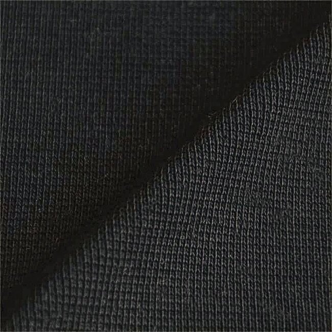 Bo Weevil Boordstof 1x1 100 % - 716002 - zwart - GOTS