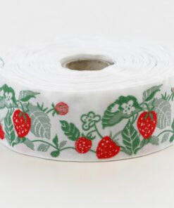 C. Pauli Sierbandje Erdbeeren Aardbeien wit  - per 100 cm