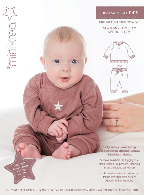 MiniKrea 11415 Baby Sweat set Broek en Trui