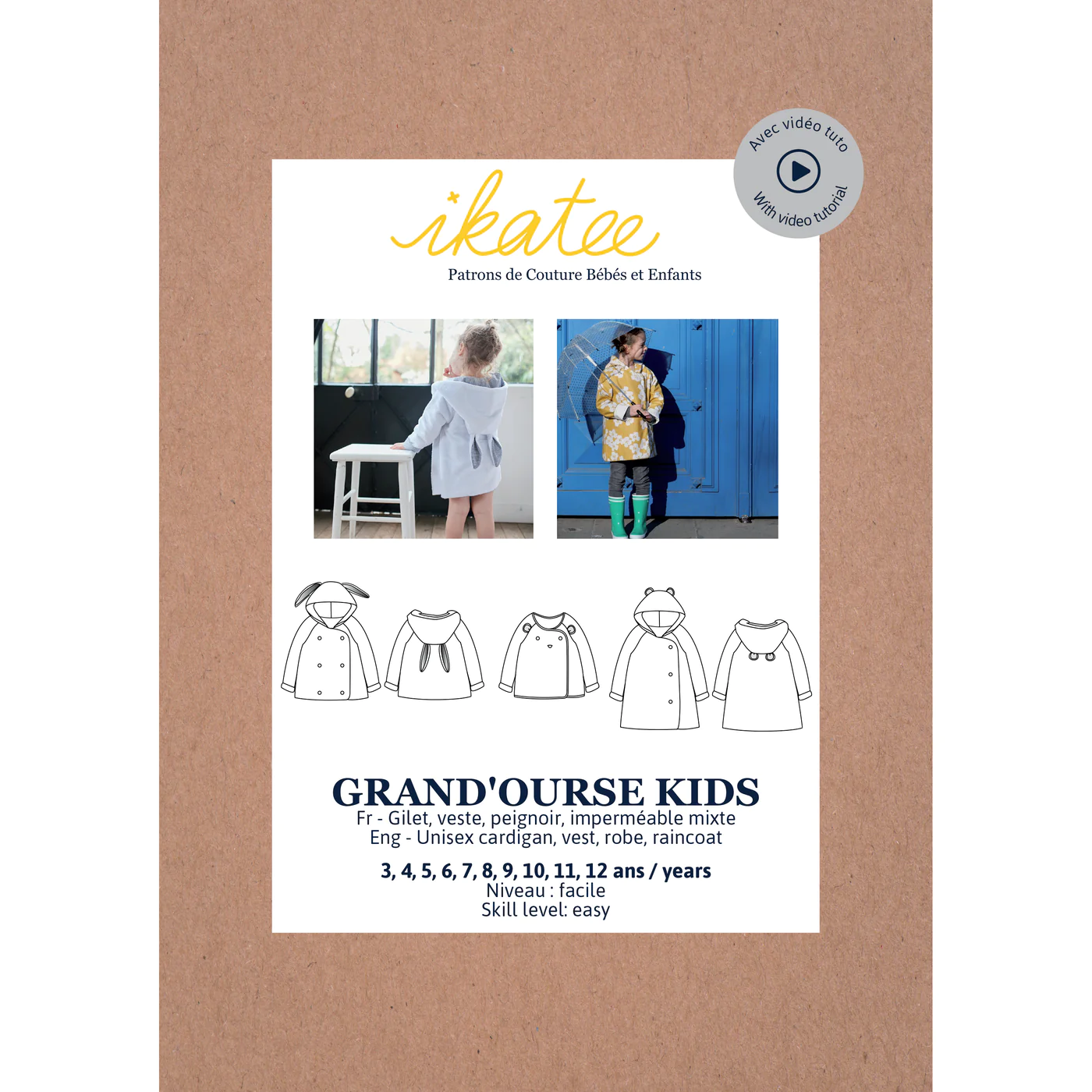 Ikatee Naaipatroon Vest Grand'Ours Kids | 3Y-12Y