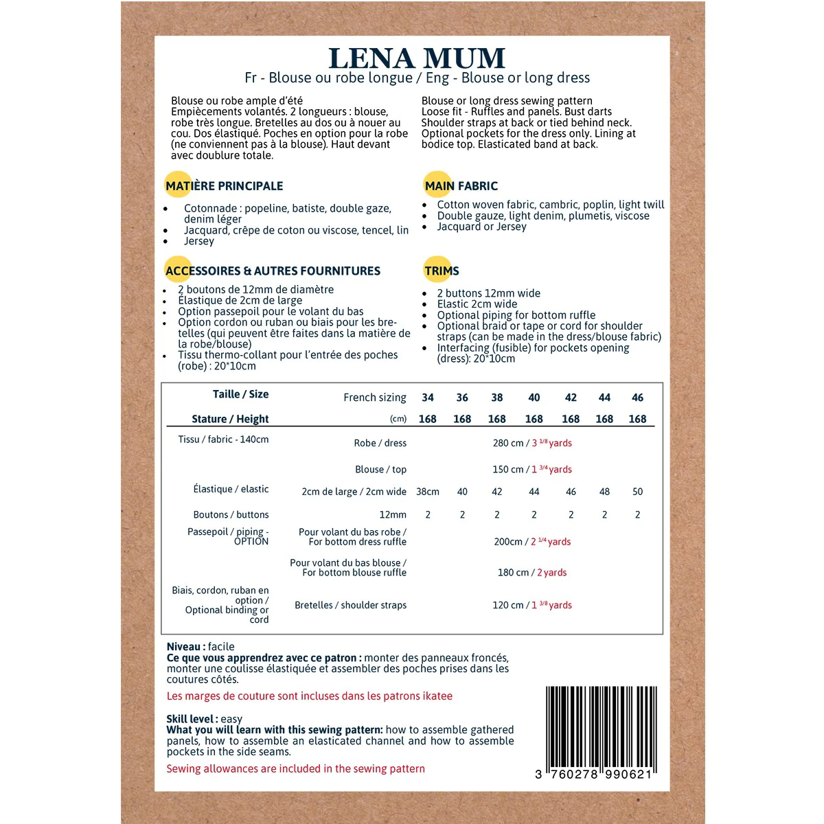 Ikatee Naaipatroon Blouse & Dress Lena Mum | 34-46 - Afbeelding 2