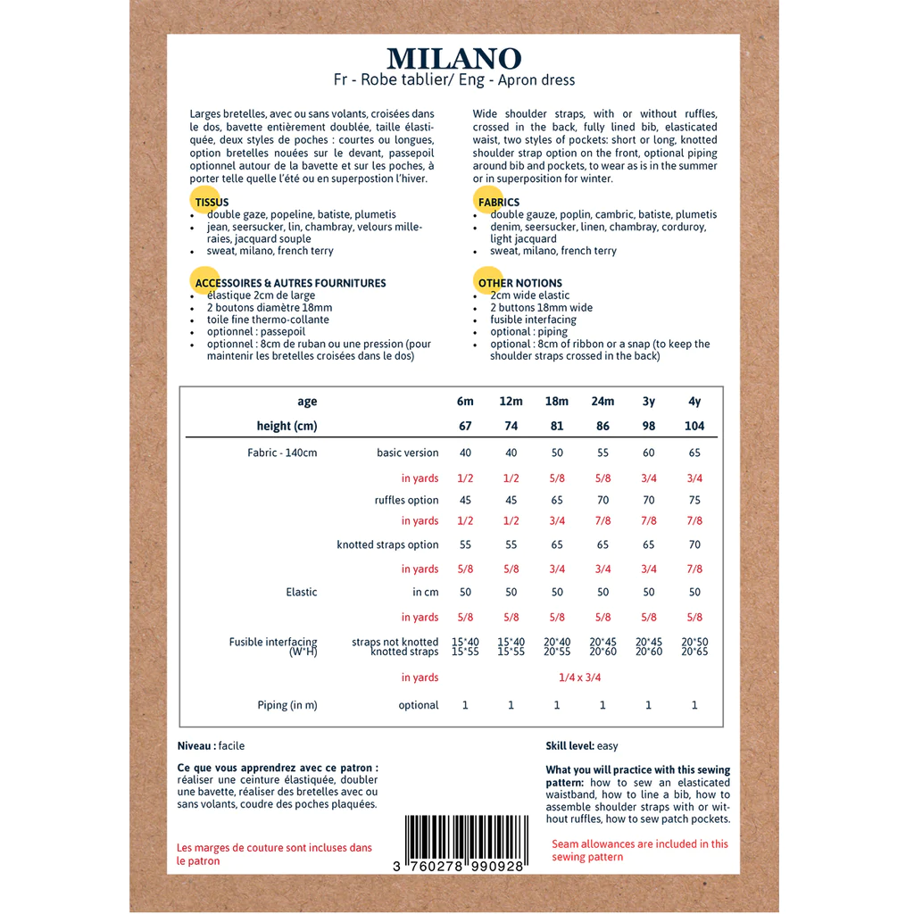 Ikatee Naaipatroon Jurk Milano | 6M-4Y - Afbeelding 8
