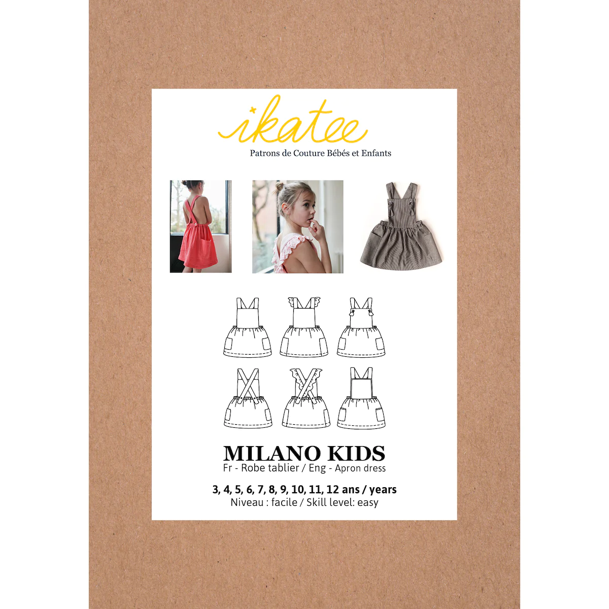Ikatee Naaipatroon Jurk Milano Kids | 3Y-2Y, verwachte levering mei 2026