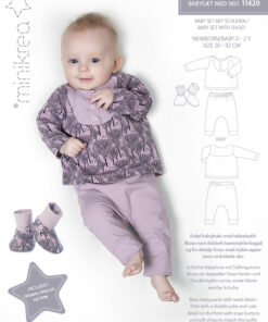 Minikrea 11420 babyset broek shirt en slofjes