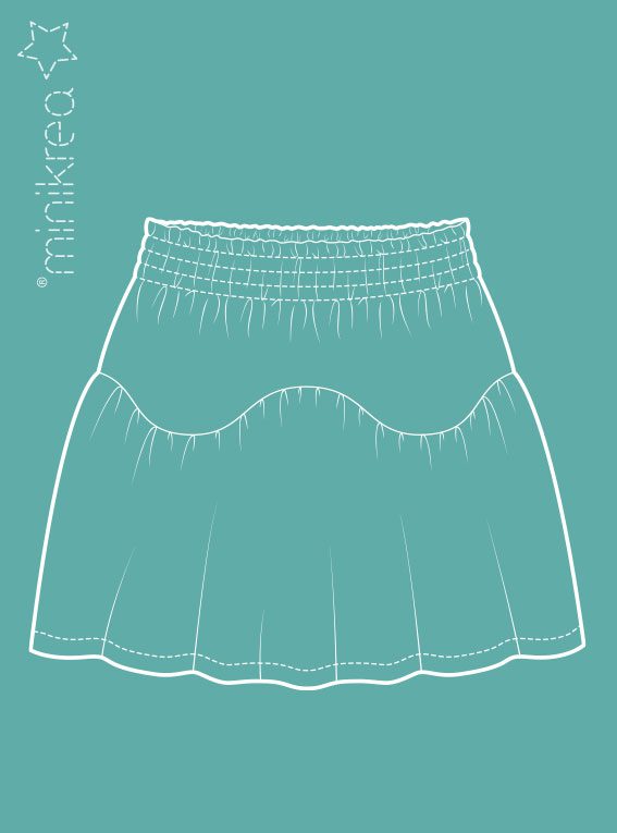 Minikrea 119 Ruffle Skirt Baby rok Naaipatroon - Afbeelding 2