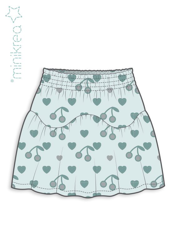 Minikrea 119 Ruffle Skirt Baby rok Naaipatroon - Afbeelding 4