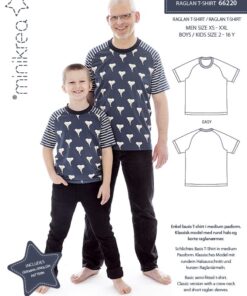 MiniKrea 66220 Raglan t-shirt, kind en volwassene,  verwachte levering mei 2026