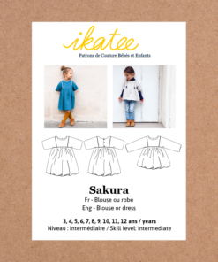 Ikatee Naaipatroon Blouse & Dress Sakura Kids | 3Y-12Y