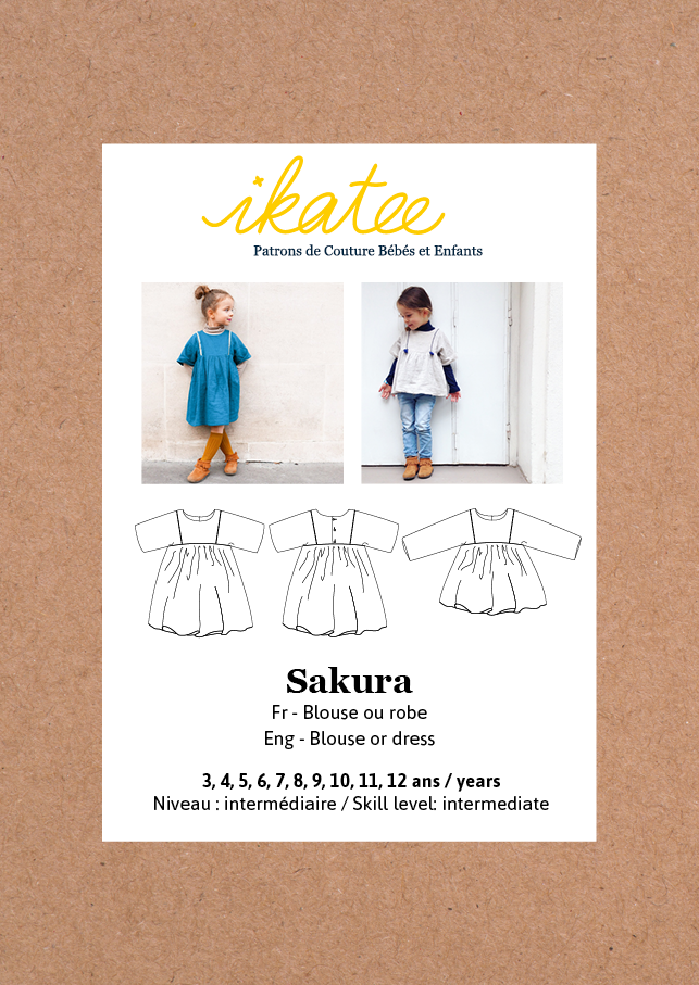 Ikatee Naaipatroon Blouse & Dress Sakura Kids | 3Y-12Y