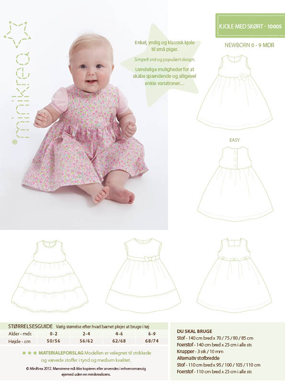 Minikrea 10005- Patroon Jurkje/ Kleid/Dress - Afbeelding 2