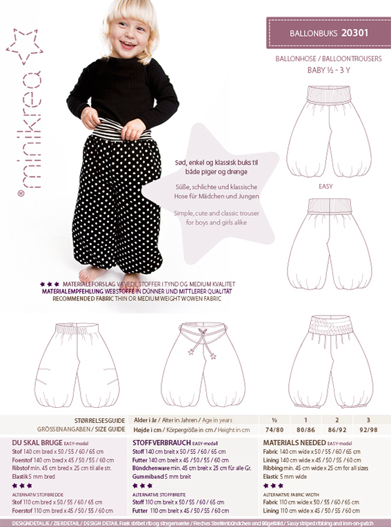 Minikrea 30301, Trousers, broek Ballonbroek - Afbeelding 3