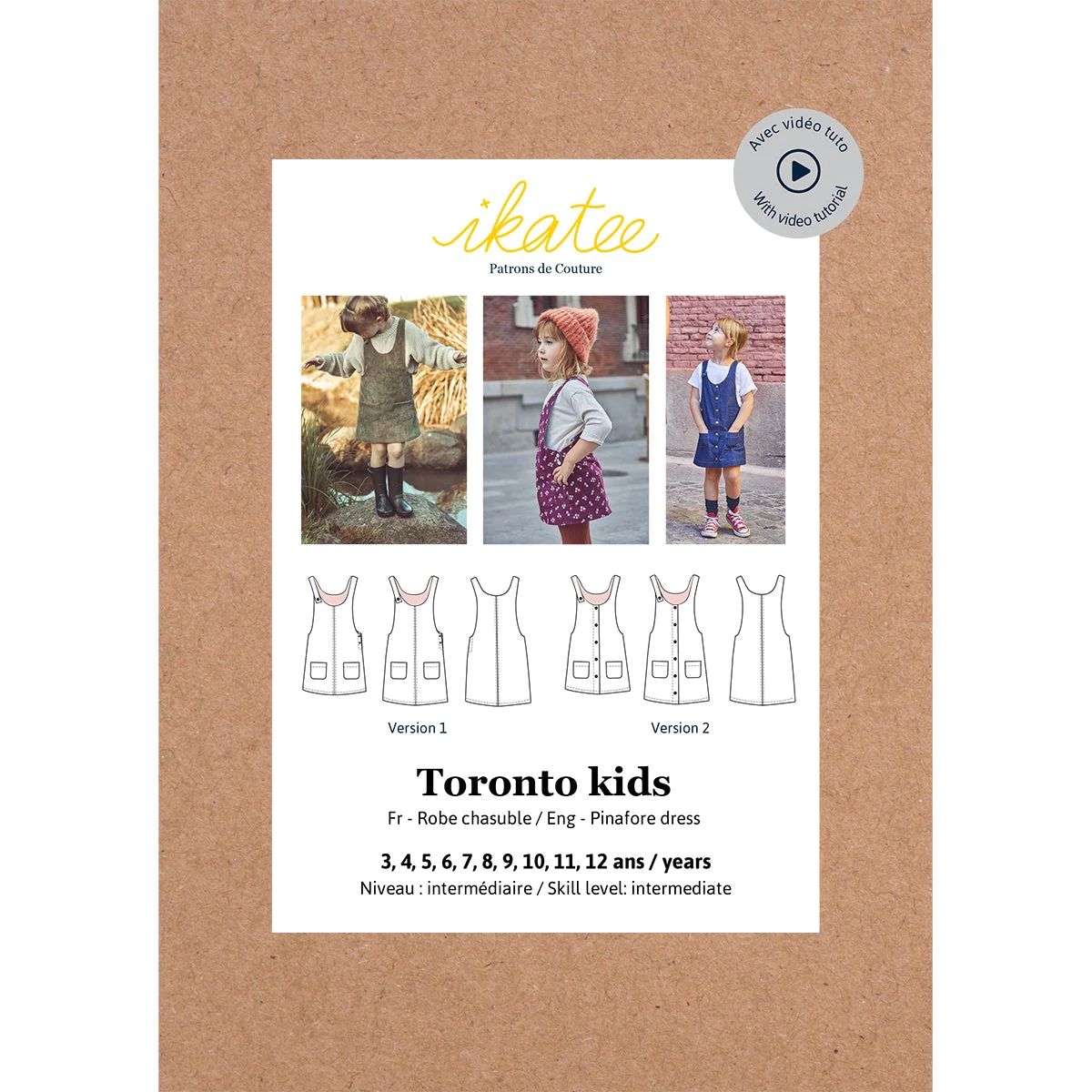 Ikatee Naaipatroon Pinafore Jurk Toronto Kids | 3Y-12Y