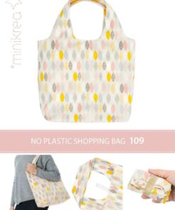 Minikrea 109 ‘No Plastic’ Shopping Bag Tas – Naaipatroon