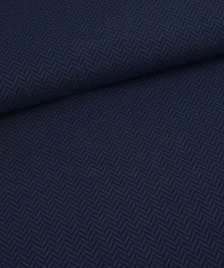 Stoffonkel Bio-Jacquard Fischgrät dark blue (GOTS)