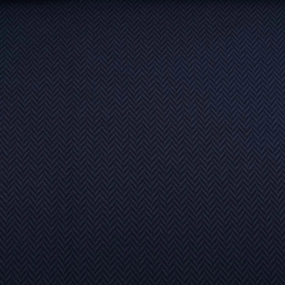 Stoffonkel Bio-Jacquard Fischgrät dark blue (GOTS) - Afbeelding 2