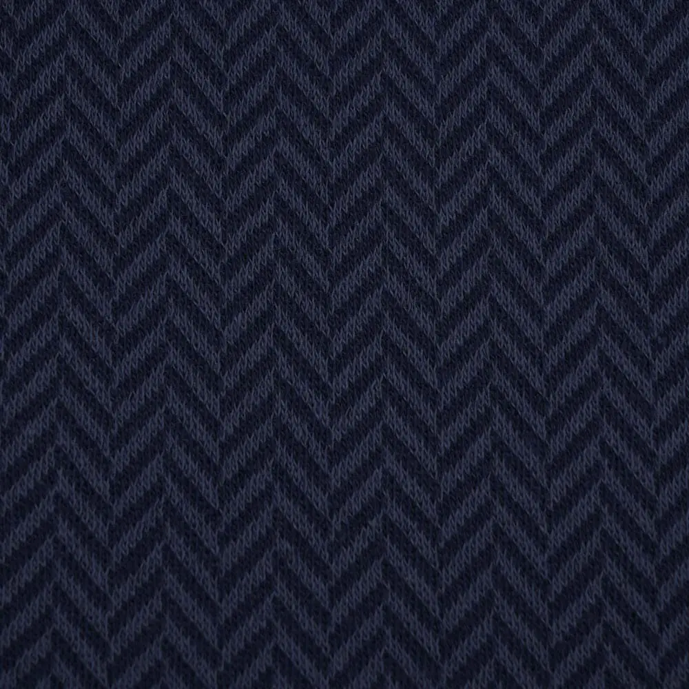 Stoffonkel Bio-Jacquard Fischgrät dark blue (GOTS) - Afbeelding 3
