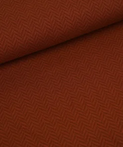 Stoffonkel Bio-Jacquard Fischgrät rost