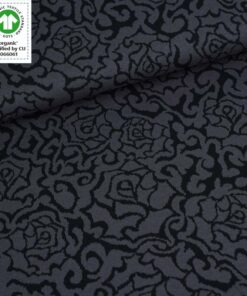 Stoffonkel Bio-Jacquard Gothic Roses (GOTS)