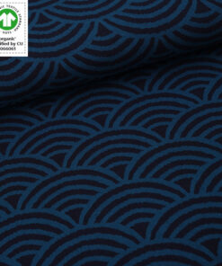 Stoffonkel Organic Bio-Jacquard Rainbow Petrol (GOTS)