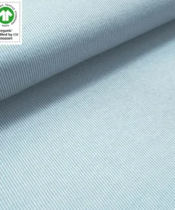 Stoffonkel Bio-Jacquard Rippenmuster gletscher (GOTS)