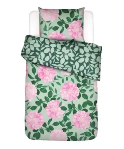 ESSENZA & CO Bloom with a view Misty green Dekbedovertrekset 140 x 220 cm