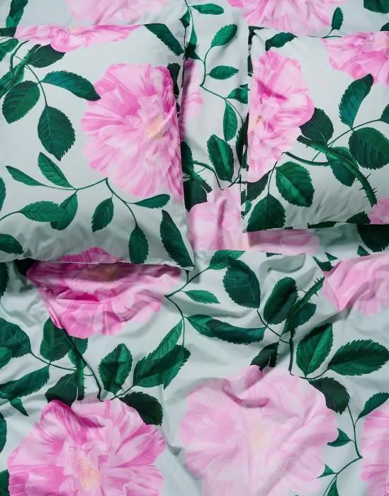 ESSENZA & CO Bloom with a view Misty green Kussensloop 60 x 70 cm - Afbeelding 4
