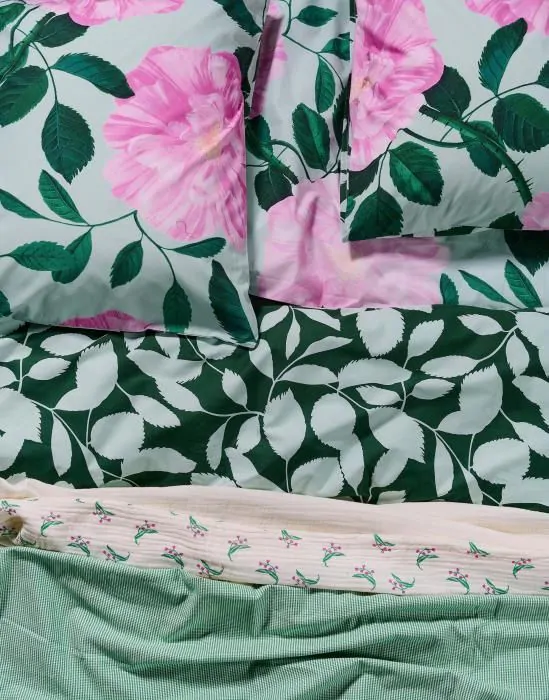 ESSENZA & CO Bloom with a view Misty green Dekbedovertrekset 140 x 220 cm - Afbeelding 6