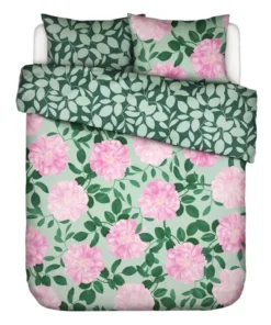 ESSENZA & CO Bloom with a view Misty green Dekbedovertrekset 200 x 220 cm