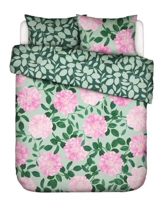 ESSENZA & CO Bloom with a view Misty green Dekbedovertrekset 200 x 220 cm
