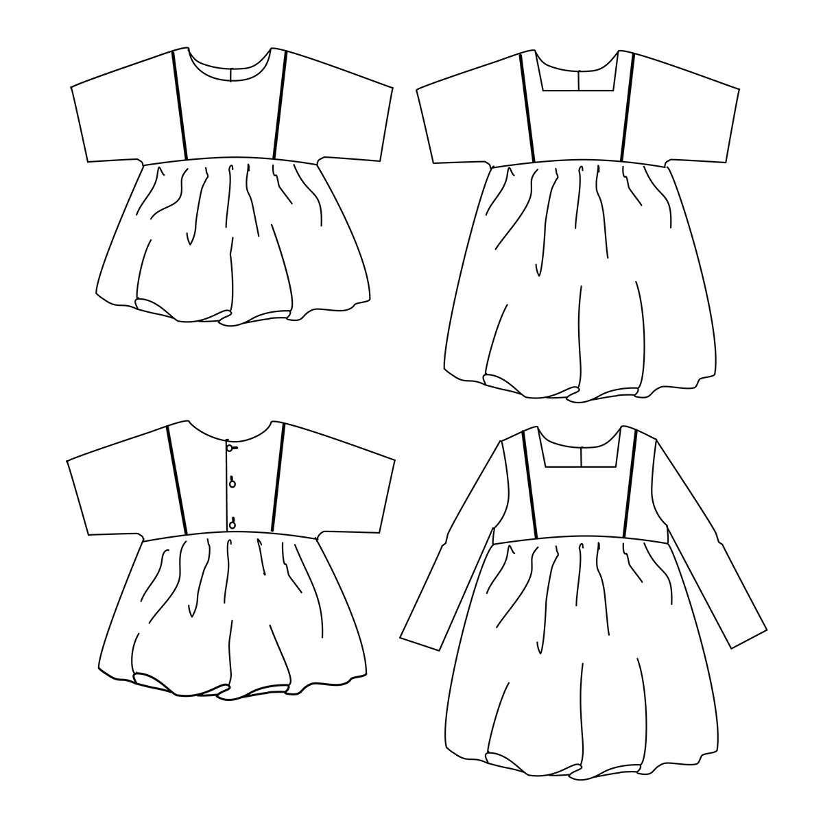 Ikatee Naaipatroon Blouse & Dress Sakura Kids | 3Y-12Y - Afbeelding 12