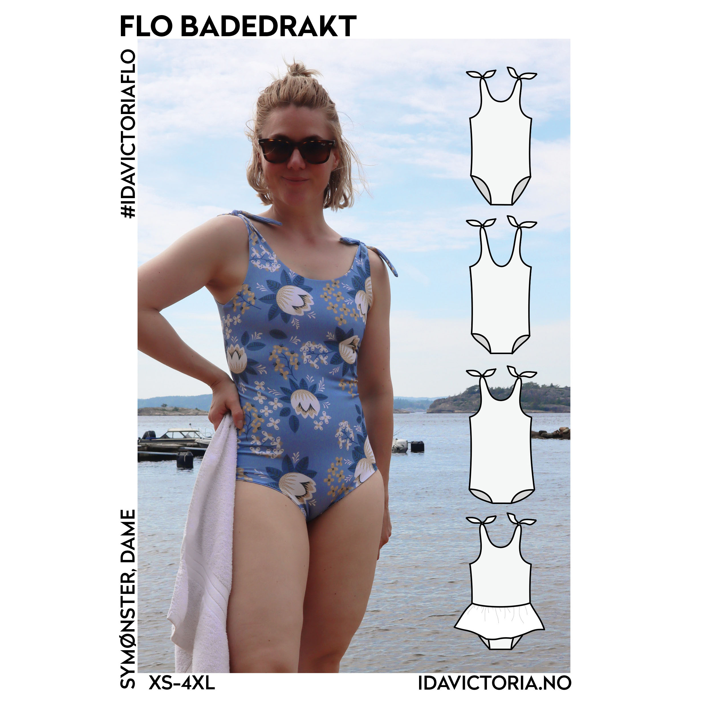Ida Victoria Naaipatroon Badpak Flo Badedrakt | XS-4XL