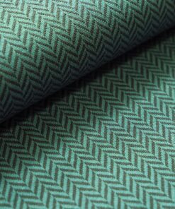 Stoffonkel  Bio-Jacquard Fischgrät staubgrün (GOTS)