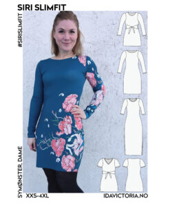 Ida Victoria Naaipatroon Jurk Siri Slimfit | XXS-4XL